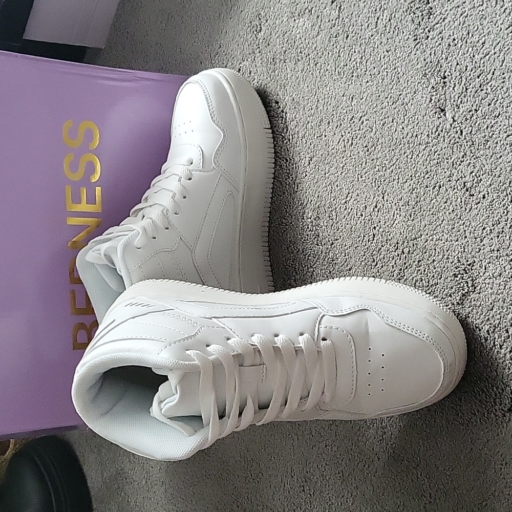 White high top shoes